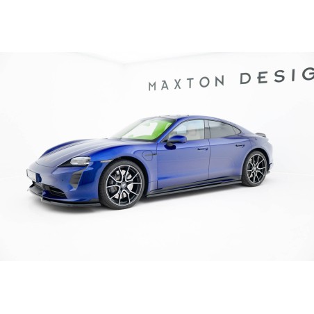 Kit carrosserie Maxton Design Porsche Taycan Turbo S Mk1 (2019-2024) : lame avant, bas de caisse, lame arrière, becquet