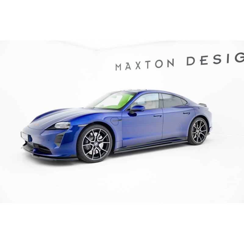 Kit carrosserie Maxton Design Porsche Taycan Turbo S Mk1 (2019-2024) : lame avant, bas de caisse, lame arrière, becquet