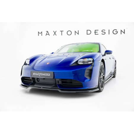 Kit carrosserie Maxton Design Porsche Taycan Turbo S Mk1 (2019-2024) : lame avant, bas de caisse, lame arrière, becquet