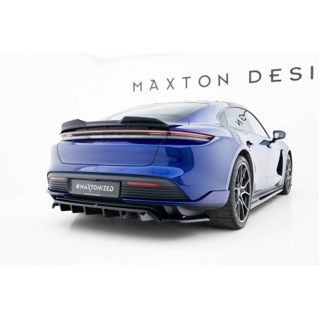 Kit carrosserie Maxton Design Porsche Taycan Turbo S Mk1 (2019-2024) : lame avant, bas de caisse, lame arrière, becquet