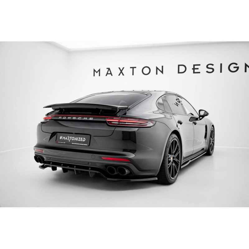 Kit carrosserie Maxton Design Porsche Panamera E-Hybrid 971 (2016-2020) : lame avant, bas de caisse, lame arrière, becquet