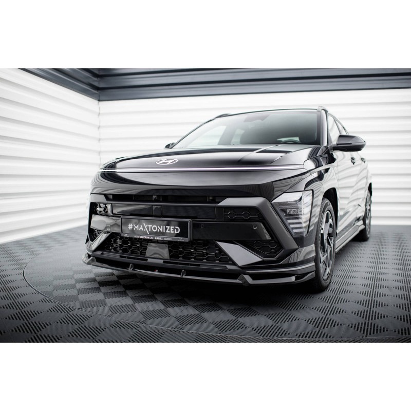 Kit carrosserie Maxton Design Hyundai Kona N-Line Mk2 (2022+) : lame avant, bas de caisse, lame arrière, becquet