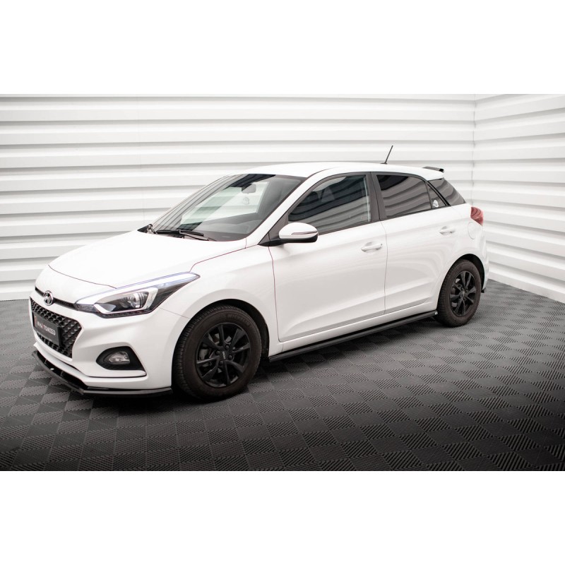Kit carrosserie Maxton Design Hyundai I20 Mk2 restylée (2018-2020) : lame avant, bas de caisse, lame arrière, becquet