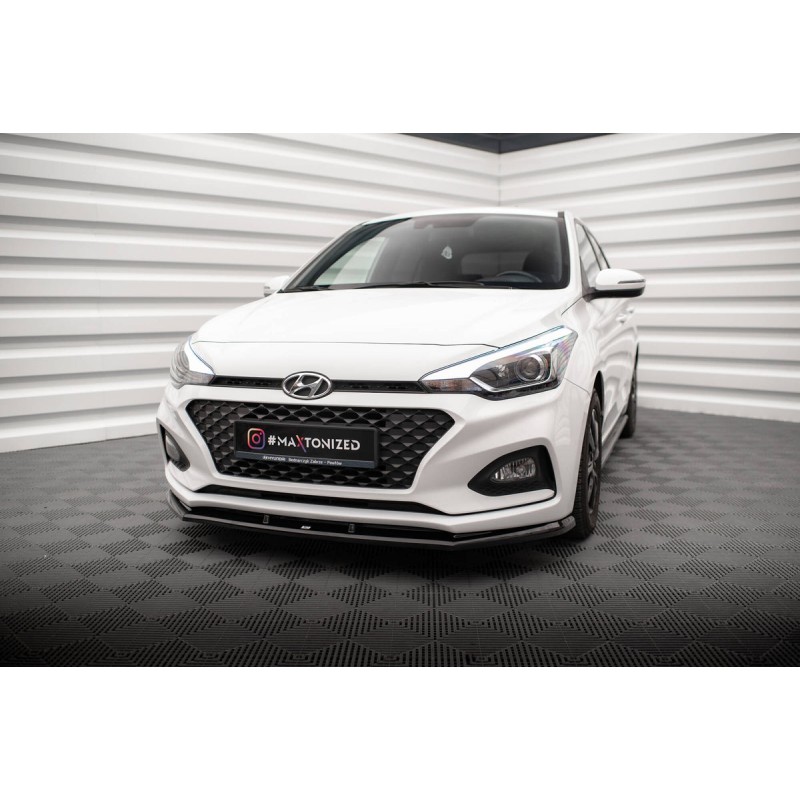 Kit carrosserie Maxton Design Hyundai I20 Mk2 restylée (2018-2020) : lame avant, bas de caisse, lame arrière, becquet