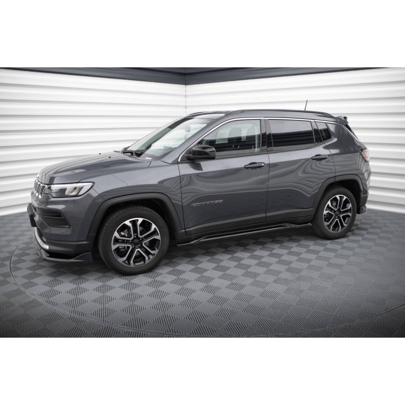 Kit carrosserie Maxton Design Jeep Compass Limited Mk2 restylée (2021-2025) : lame avant, bas de caisse, lame arrière, becquet