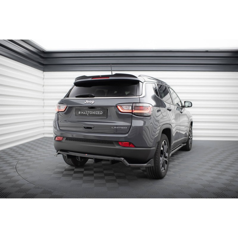 Kit carrosserie Maxton Design Jeep Compass Limited Mk2 restylée (2021-2025) : lame avant, bas de caisse, lame arrière, becquet