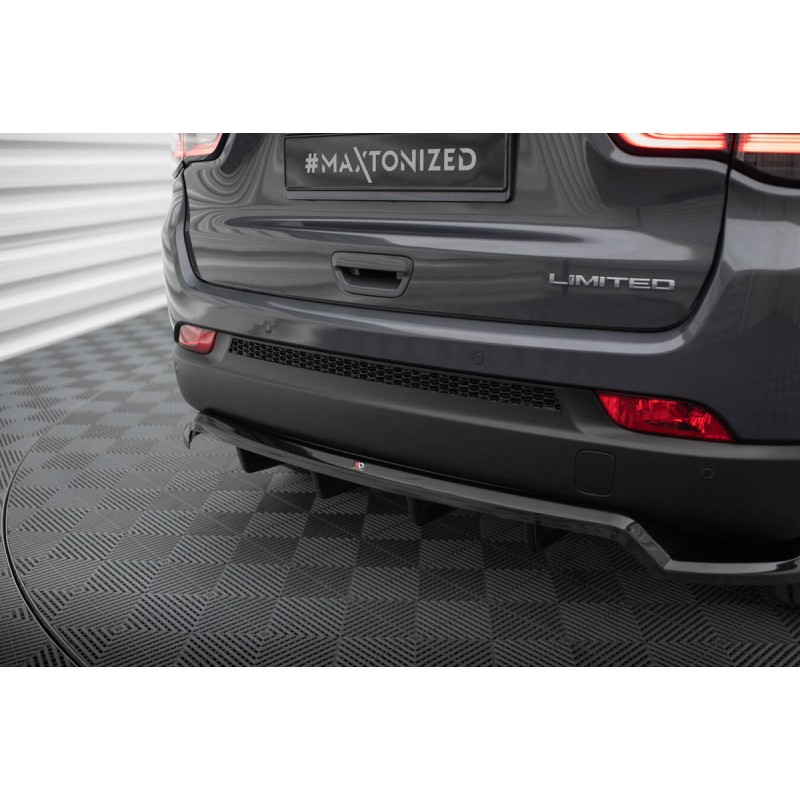 Kit carrosserie Maxton Design Jeep Compass Limited Mk2 restylée (2021-2025) : lame avant, bas de caisse, lame arrière, becquet