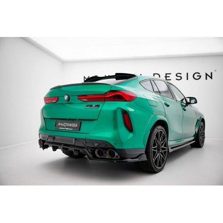 Kit carrosserie Maxton Design BMW X6 M F96 restylée (2023+) : lame avant, bas de caisse, lame arrière, becquet