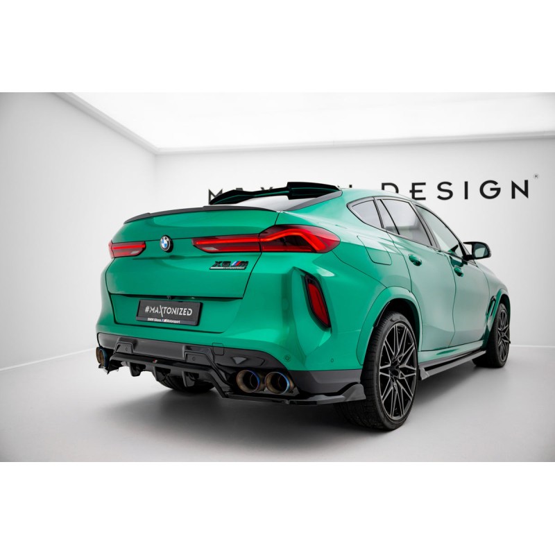 Kit carrosserie Maxton Design BMW X6 M F96 restylée (2023+) : lame avant, bas de caisse, lame arrière, becquet