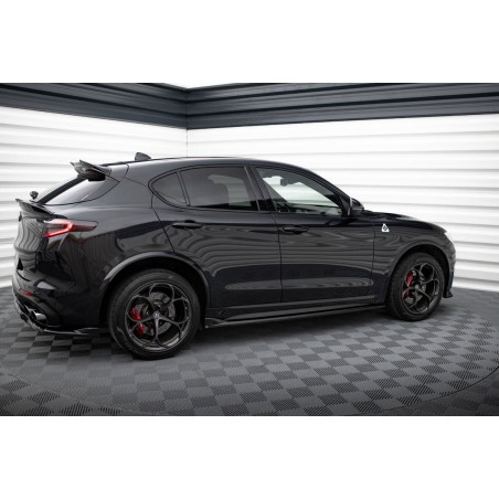 Kit carrosserie Maxton Design Alfa Romeo Stelvio Quadrifoglio Mk1 (2016+) : lame avant, bas de caisse, lame arrière, becquet