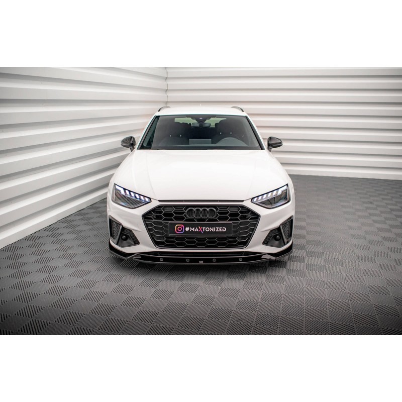 Kit carrosserie Maxton Design Audi A4 S-Line Avant B9 restylée (2019-2024) : lame avant, bas de caisse, lame arrière, becquet