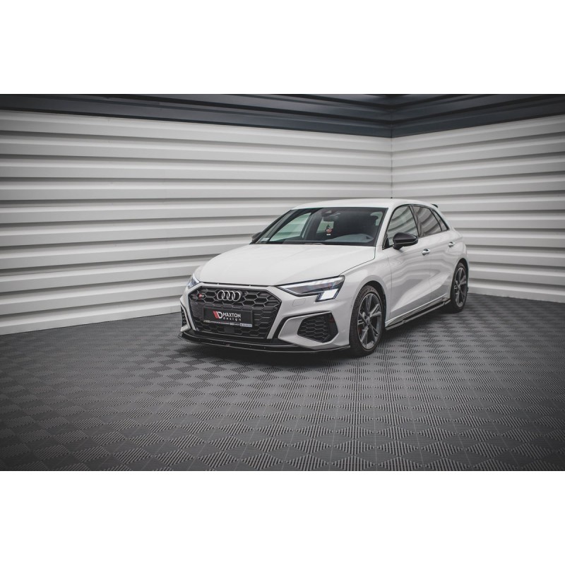 Kit carrosserie Maxton Design Audi A3 S-Line Sportback 8Y (2020-2024) : lame avant, bas de caisse, lame arrière, becquet