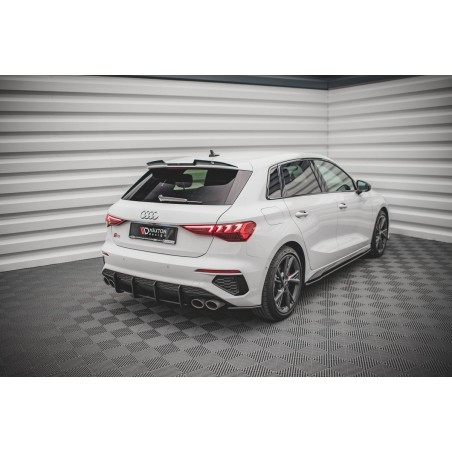Kit carrosserie Maxton Design Audi A3 S-Line Sportback 8Y (2020-2024) : lame avant, bas de caisse, lame arrière, becquet