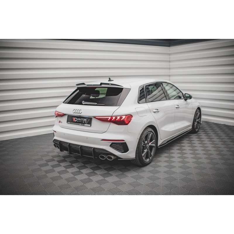 Kit carrosserie Maxton Design Audi A3 S-Line Sportback 8Y (2020-2024) : lame avant, bas de caisse, lame arrière, becquet