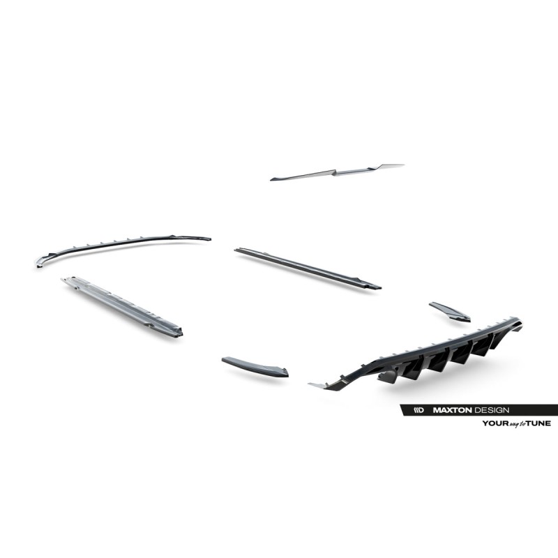 Kit carrosserie Maxton Design Audi A3 S-Line Sportback 8Y (2020-2024) : lame avant, bas de caisse, lame arrière, becquet