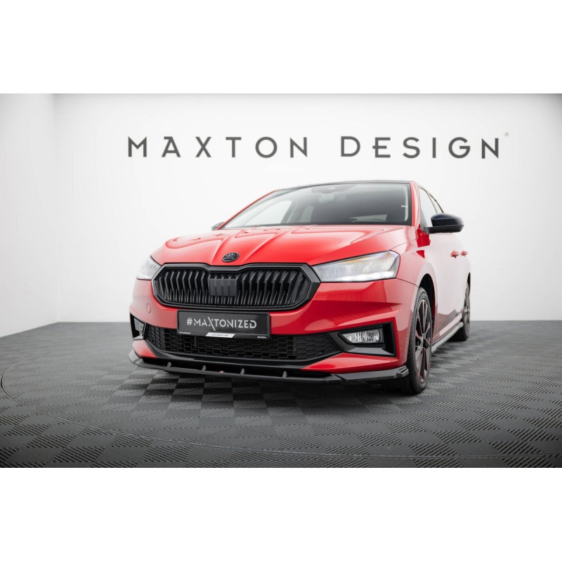 Kit carrosserie Maxton Design Skoda Fabia Mk4 (2021+) : lame avant, bas de caisse, lame arrière, becquet
