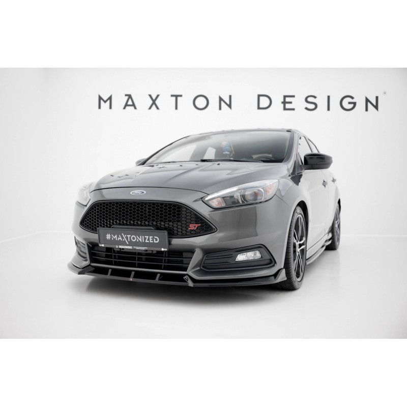 Kit carrosserie Maxton Design Ford Focus ST Mk3 restylée (2015-2018) : lame avant, bas de caisse, lames arrière, becquet