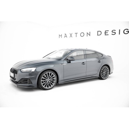 Kit carrosserie Maxton Design Audi A5 Sportback F5 restylée (2019-2024) : lame avant, bas de caisse, lame arrière, becquet