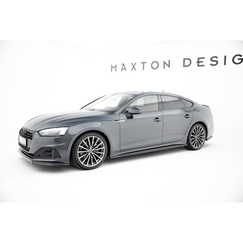 Kit carrosserie Maxton Design Audi A5 Sportback F5 restylée (2019-2024) : lame avant, bas de caisse, lame arrière, becquet