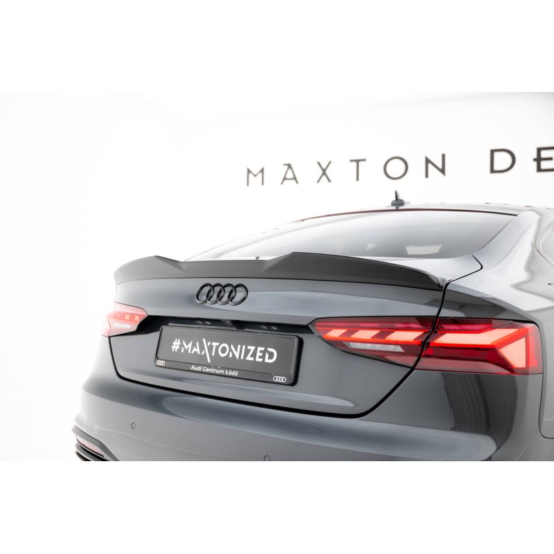 Kit carrosserie Maxton Design Audi A5 Sportback F5 restylée (2019-2024) : lame avant, bas de caisse, lame arrière, becquet