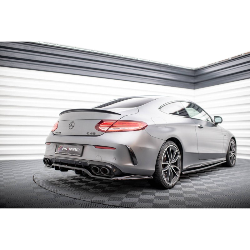 Kit carrosserie Maxton Design Mercedes-AMG C43 Coupé C205 restylée (2018-2022) : lame avant, bas de caisse, lame arrière