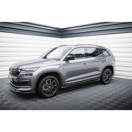 Kit carrosserie Maxton Design Skoda Kodiaq Sportline Mk1 restylée (2021-2023) : lame avant, bas de caisse, lame arrière, becquet