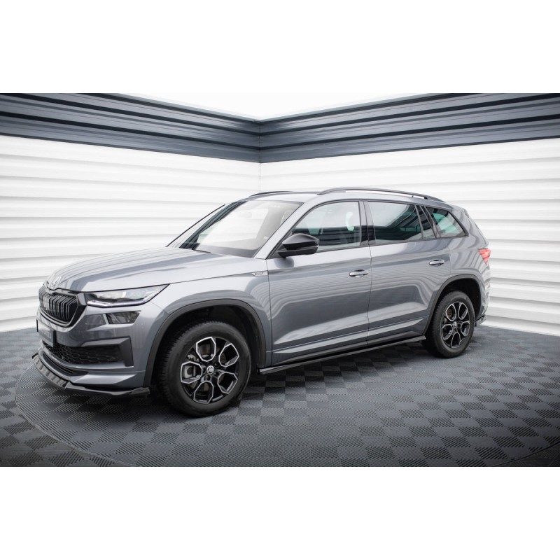 Kit carrosserie Maxton Design Skoda Kodiaq Sportline Mk1 restylée (2021-2023) : lame avant, bas de caisse, lame arrière, becquet