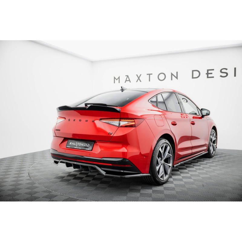 Kit carrosserie Maxton Design Skoda Enyaq Coupé iV RS (2022-2025) : lame avant, bas de caisse, lame arrière, becquet