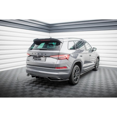 Kit carrosserie Maxton Design Skoda Kodiaq Sportline Mk1 restylée (2021-2023) : lame avant, bas de caisse, lame arrière, becquet