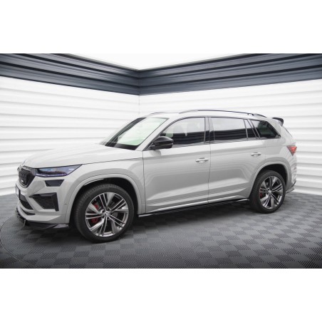 Kit carrosserie Maxton Design Skoda Kodiaq RS Mk1 restylée (2021-2023) : lame avant, bas de caisse, lame arrière, becquet