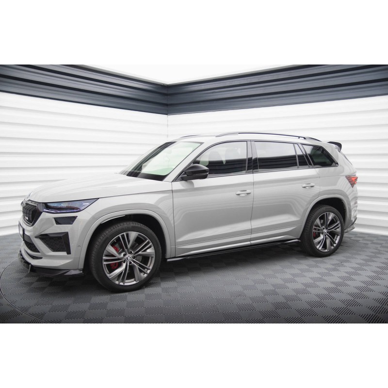 Kit carrosserie Maxton Design Skoda Kodiaq RS Mk1 restylée (2021-2023) : lame avant, bas de caisse, lame arrière, becquet