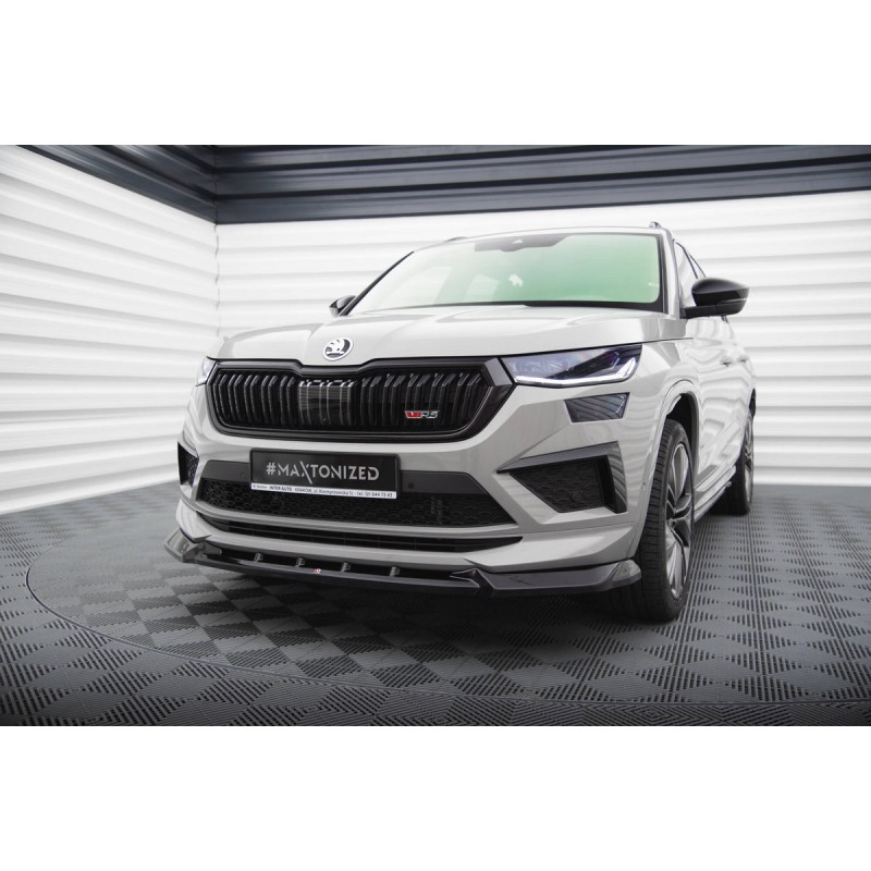Kit carrosserie Maxton Design Skoda Kodiaq RS Mk1 restylée (2021-2023) : lame avant, bas de caisse, lame arrière, becquet