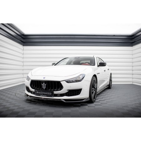Kit carrosserie Maxton Design Maserati Ghibli Mk3 restylée (2017-2020) : lame avant, bas de caisse, lame arrière, becquet