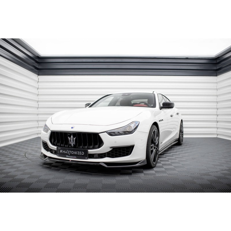 Kit carrosserie Maxton Design Maserati Ghibli Mk3 restylée (2017-2020) : lame avant, bas de caisse, lame arrière, becquet