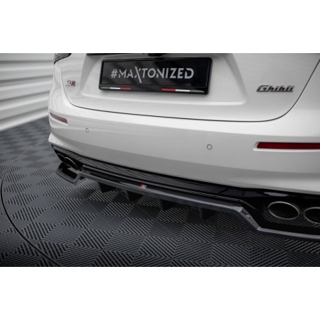 Kit carrosserie Maxton Design Maserati Ghibli Mk3 restylée (2017-2020) : lame avant, bas de caisse, lame arrière, becquet
