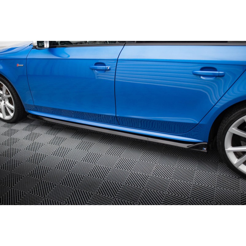 Kit carrosserie Maxton Design Audi S4 Berline B8 (2008-2011) : lame avant, bas de caisse, diffuseur arrière, lames arrière