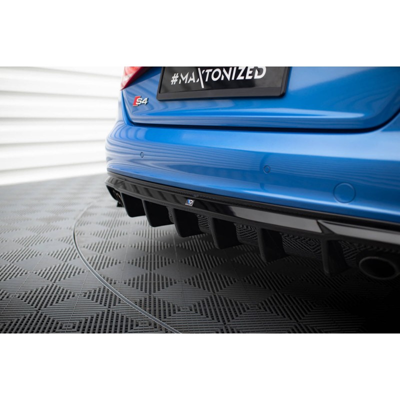 Kit carrosserie Maxton Design Audi S4 Berline B8 (2008-2011) : lame avant, bas de caisse, diffuseur arrière, lames arrière