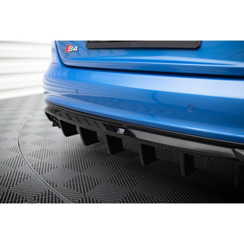 Kit carrosserie Maxton Design Audi S4 Berline B8 (2008-2011) : lame avant, bas de caisse, diffuseur arrière, lames arrière