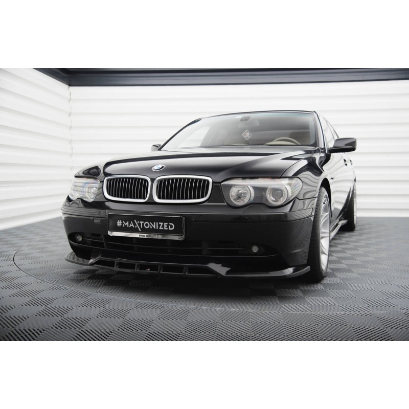 Kit carrosserie Maxton Design BMW Série 7 E65 (2001-2005) : lame avant, bas de caisse, lame arrière, becquet