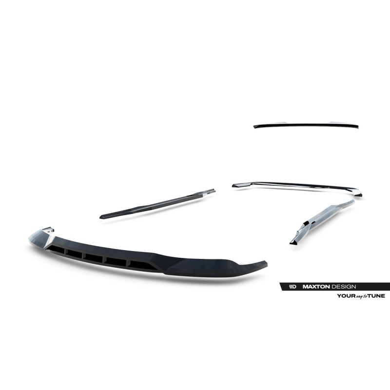 Kit carrosserie Maxton Design BMW Série 7 E65 (2001-2005) : lame avant, bas de caisse, lame arrière, becquet