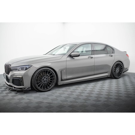 Kit carrosserie Maxton Design BMW Série 7 G11 M-Pack restylée (2019-2022) : lame avant, bas de caisse, lame arrière, becquet
