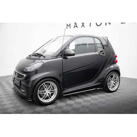 Kit carrosserie Maxton Design Smart Fortwo C451 restylée (2012-2014) : lame avant, bas de caisse, lame arrière, becquet
