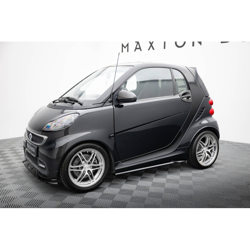 Kit carrosserie Maxton Design Smart Fortwo C451 restylée (2012-2014) : lame avant, bas de caisse, lame arrière, becquet