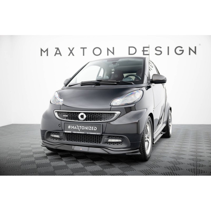 Kit carrosserie Maxton Design Smart Fortwo C451 restylée (2012-2014) : lame avant, bas de caisse, lame arrière, becquet