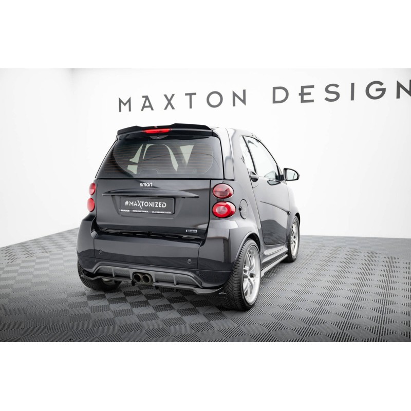 Kit carrosserie Maxton Design Smart Fortwo C451 restylée (2012-2014) : lame avant, bas de caisse, lame arrière, becquet