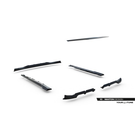 Kit carrosserie Maxton Design Smart Fortwo C451 restylée (2012-2014) : lame avant, bas de caisse, lame arrière, becquet