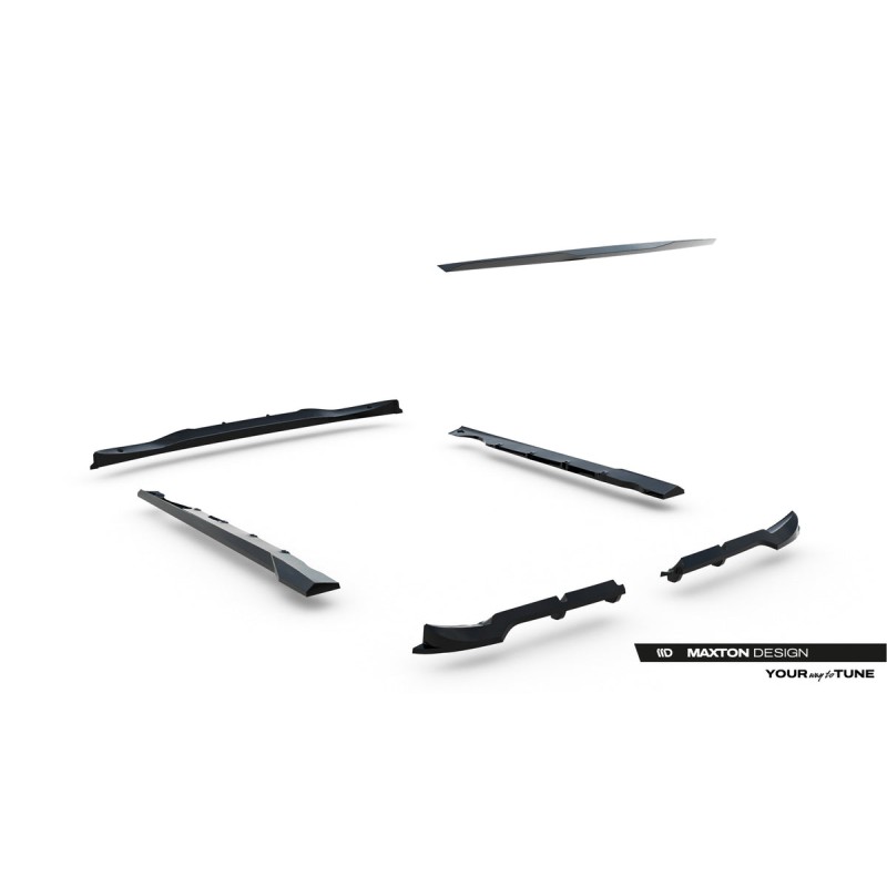 Kit carrosserie Maxton Design Smart Fortwo C451 restylée (2012-2014) : lame avant, bas de caisse, lame arrière, becquet