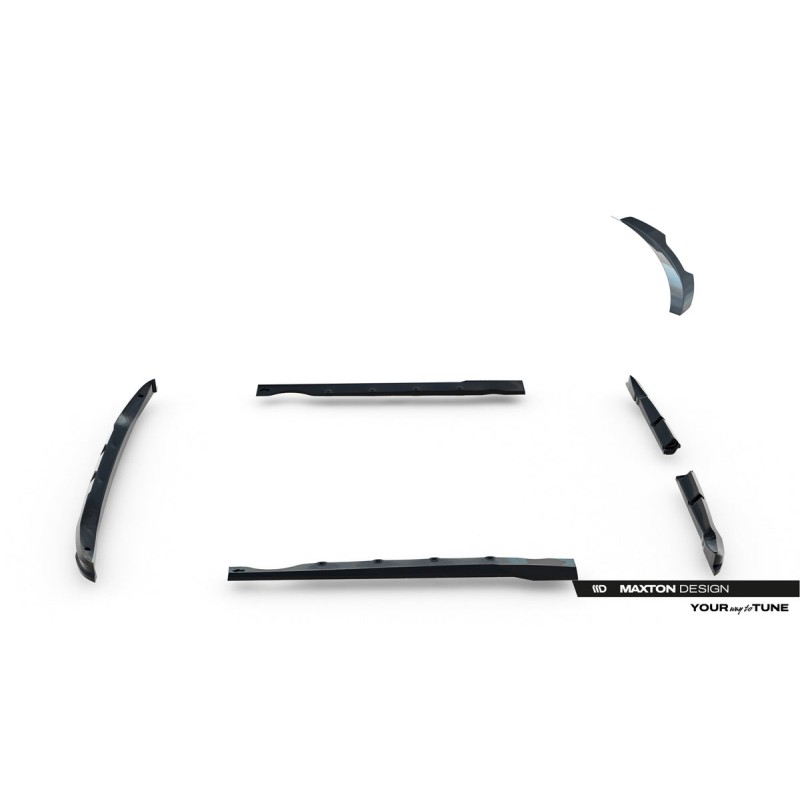 Kit carrosserie Maxton Design Smart Fortwo C451 restylée (2012-2014) : lame avant, bas de caisse, lame arrière, becquet
