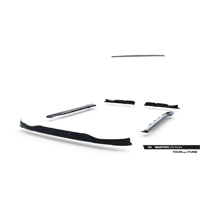 Kit carrosserie Maxton Design Smart Fortwo C451 restylée (2012-2014) : lame avant, bas de caisse, lame arrière, becquet