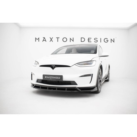 Kit carrosserie Maxton Design Tesla Model X Mk1 restylée (2021+) : lame avant, bas de caisse, lame arrière, becquet